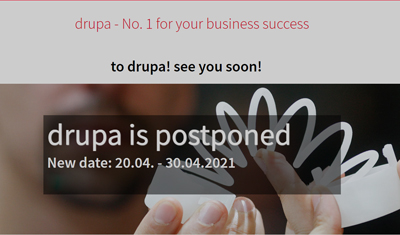 Drupa 2020 is postponed